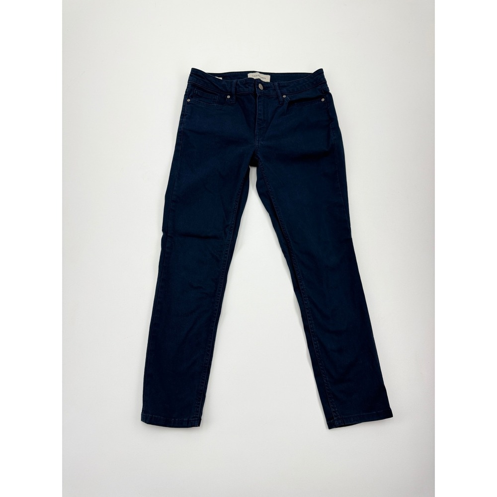Calvin Klein Jeans Womens Ankle Skinny Pants Navy Blue Stretch‎ Size 6